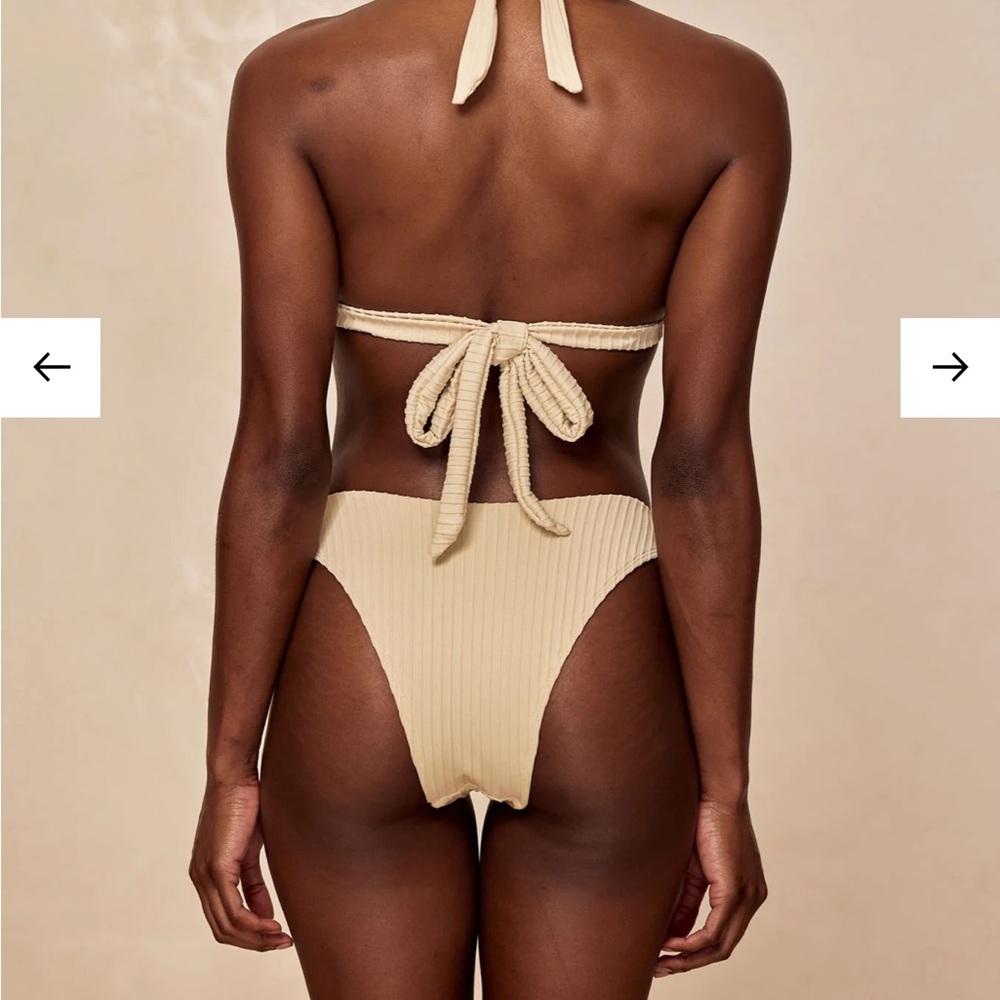 Monday Swimwear - Byron Bottoms - Vanilla Matte Rib - Picture 3 of 3